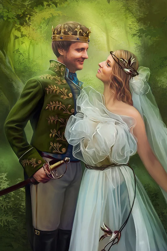 Fantasy Art портрет пары в образе сказочных королевских персон