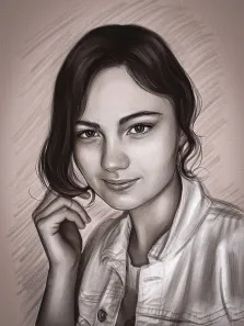 Портрет девушки в стиле Карандаш, художник Павел 