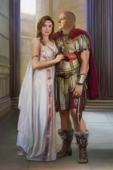 В образе, художник Антонина, парный портрет мужчины в образе Гладиатора, а женщины в образе римской богини