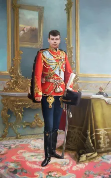 В образе, художник Антонина, мужской портрет в образе Николая II
