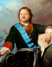 Портрет мужчины В образе Петра I, художник Валерия 
