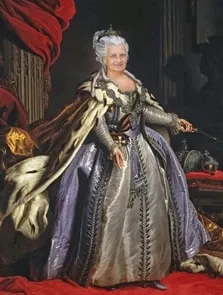Портрет пожилой женщины в образе императрицы, художник Анна